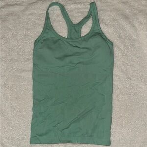 Lululemon Athletica Fitted Green Ebb to Street Tank Top